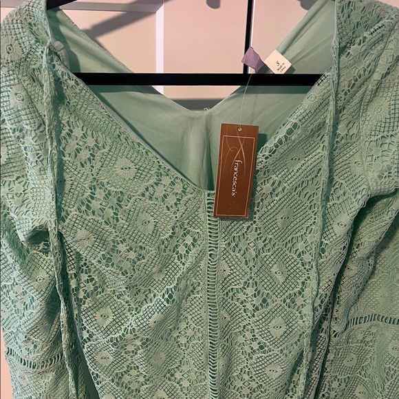 Francesca's Collections Mint Green Lace Swim Coverup - Picture 4 of 4